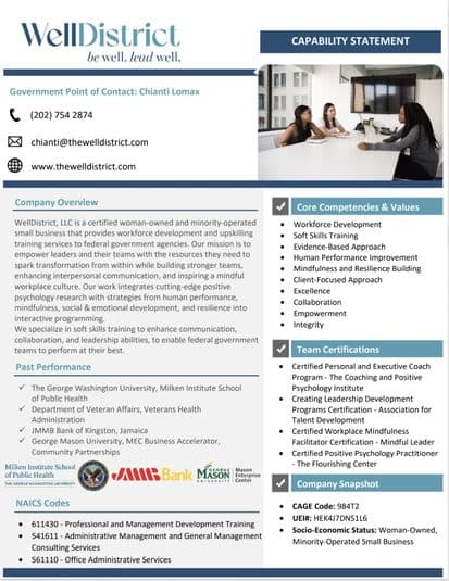 Well District one-pager
