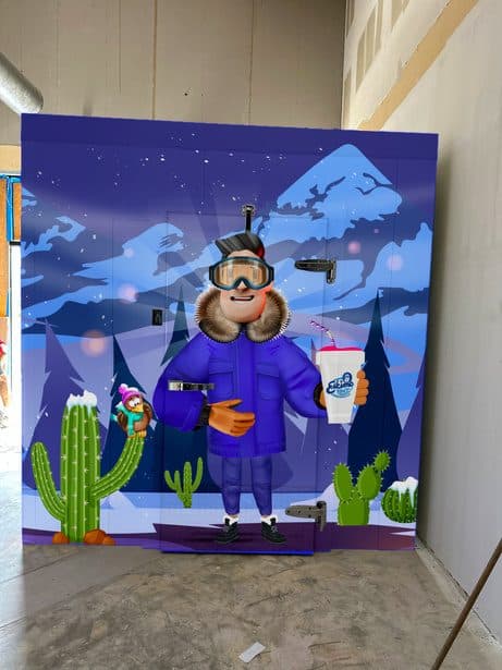 Eskimo Hut vinyl mural