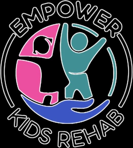 Empower Kids Rehab circular logo of a child figure supported by a caring hand